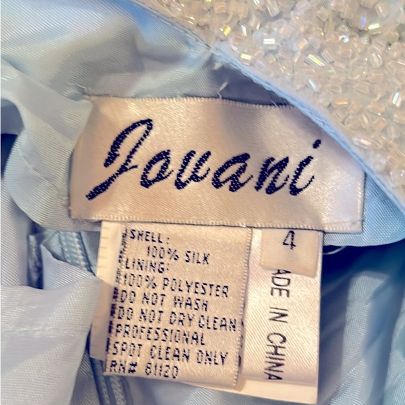 VINTAGE JOVANI BEADED SILK/CHIFFON PROM DRESS (2002) - Picture 6 of 6